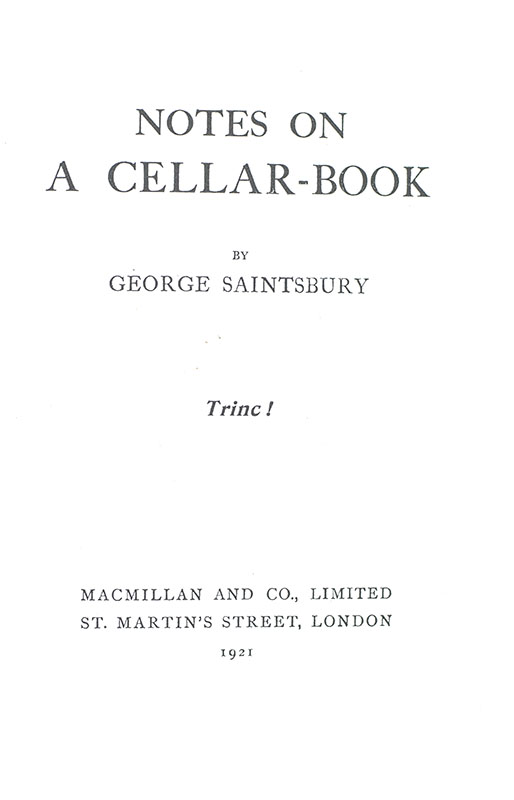 Notes On A Cellar-Book