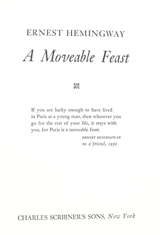 A Moveable Feast