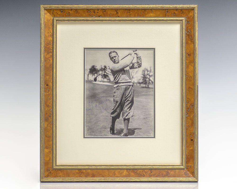 Bobby Jones Signed Photograph.