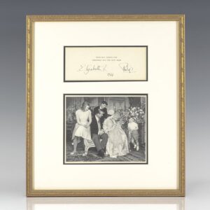 Queen Elizabeth and Prince Philip Signed Christmas Card.
