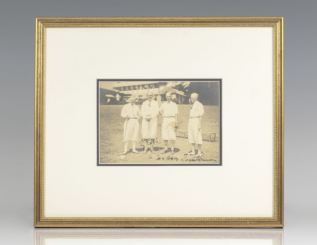 Ty Cobb Signed Photograph.