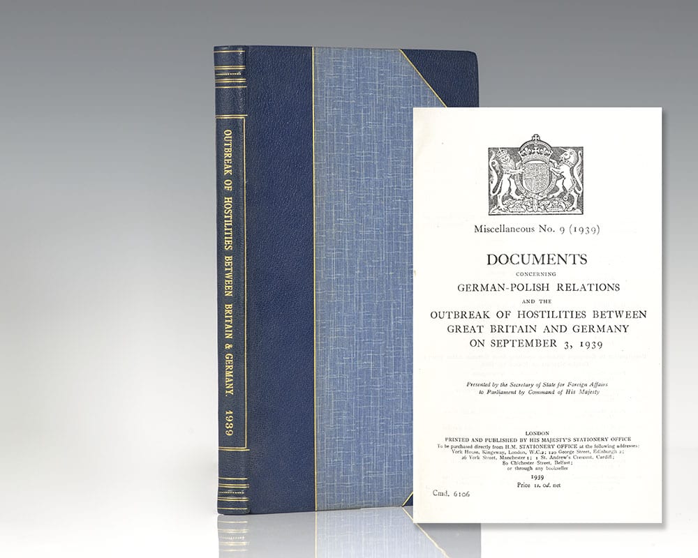 Documents Concerning German-Polish Relations and the Outbreak of Hostilities Between Great Britain and Germany on September 3, 1939