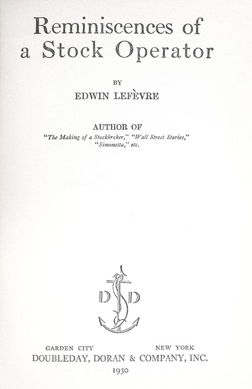 Reminiscences Of A Stock Operator