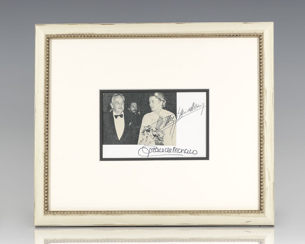 Princess Grace and Prince Rainier Signed Photograph.