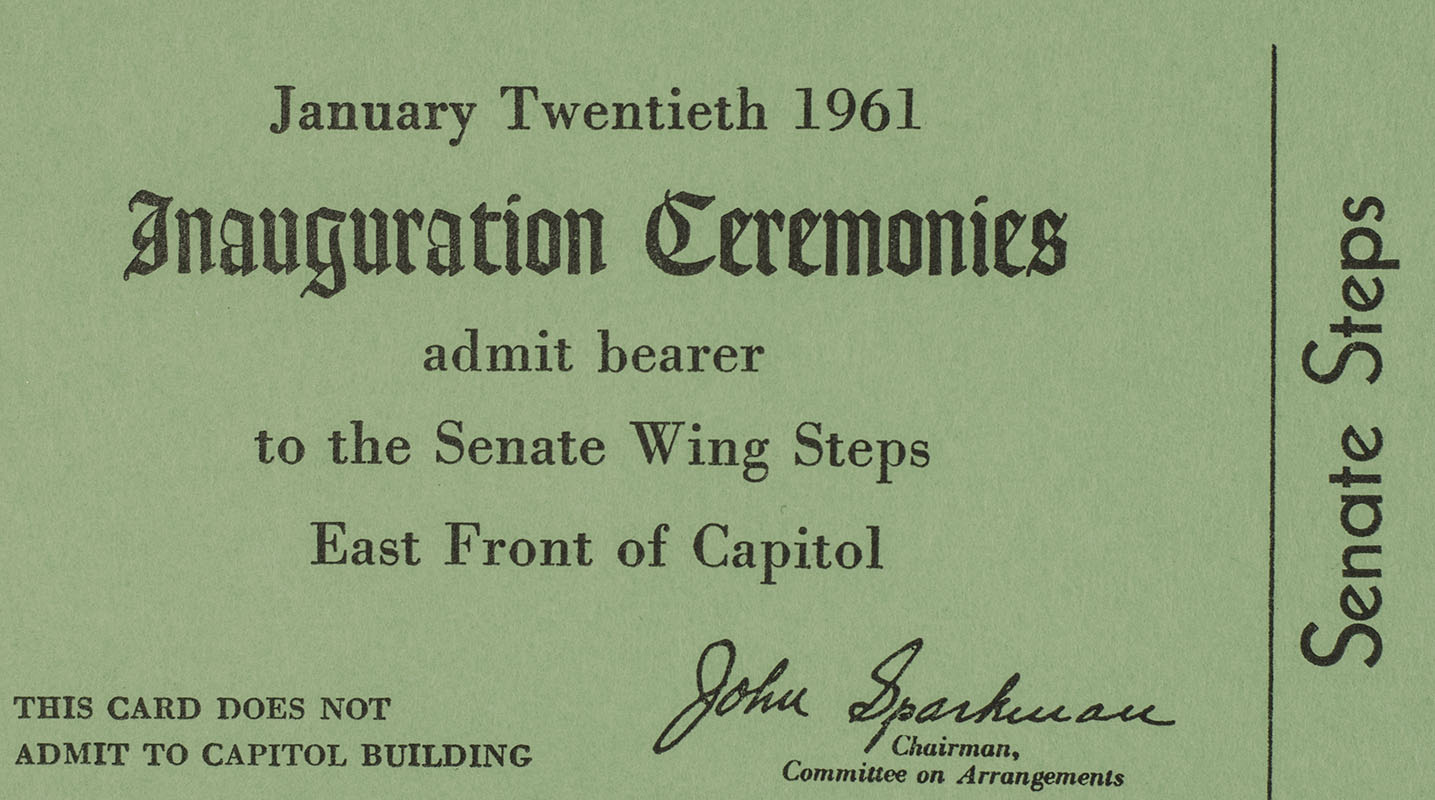 John F. Kennedy Inauguration Invitation Collection.
