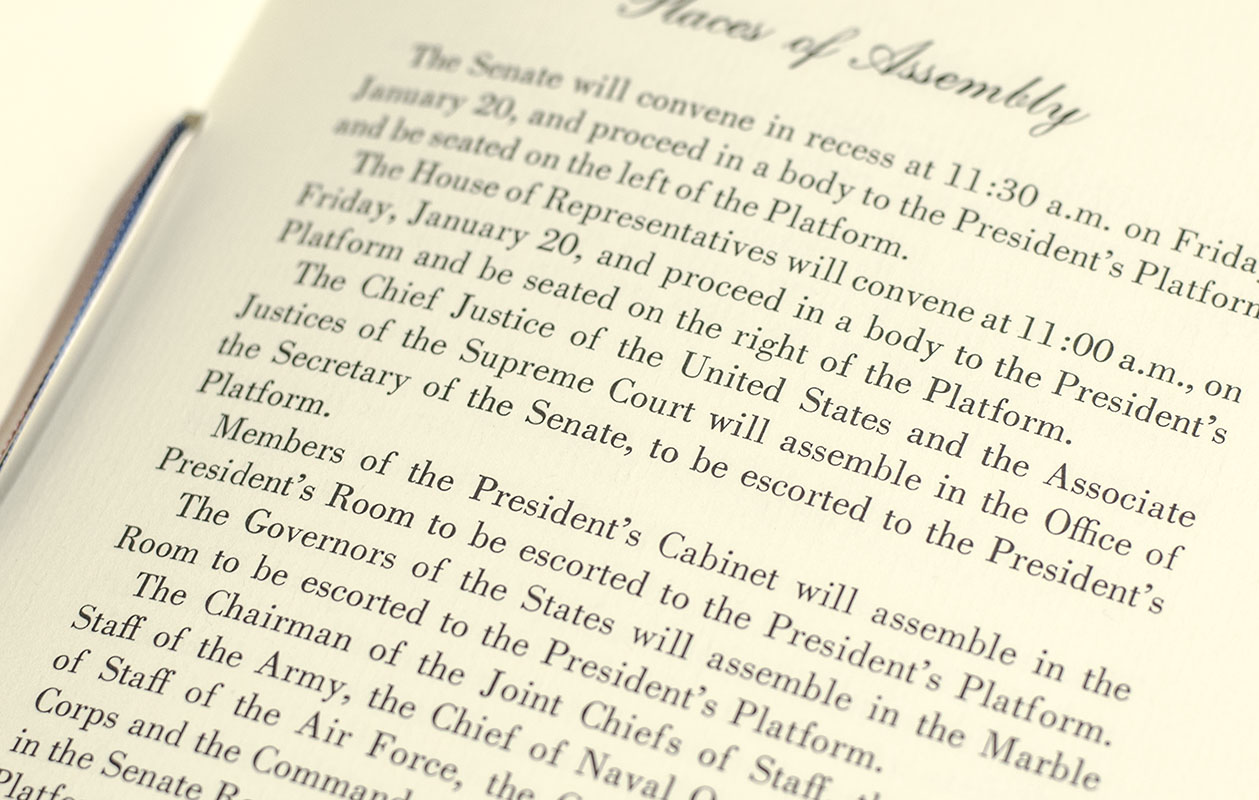 John F. Kennedy Inauguration Invitation Collection.