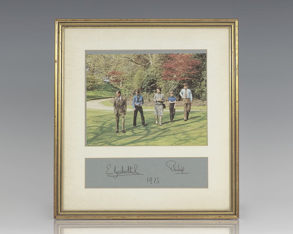 Queen Elizabeth and Prince Philip Autographs.