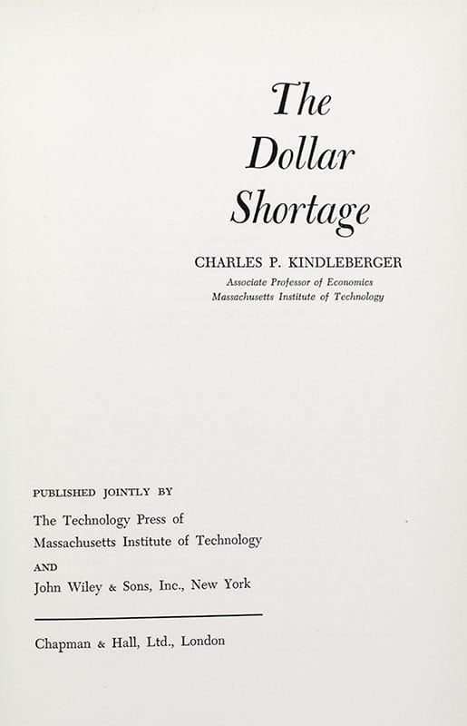The Dollar Shortage