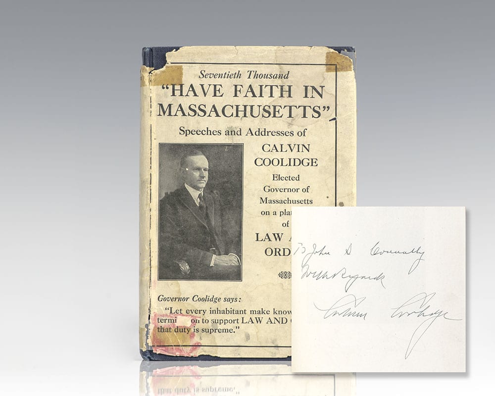 Have Faith in Massachusetts: A Collection of Speeches and Messages.