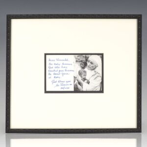 Mother Teresa Devotional Prayer Card Signed