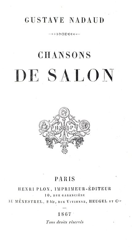 Chansons De Salon Populaires et Legeres Operettes