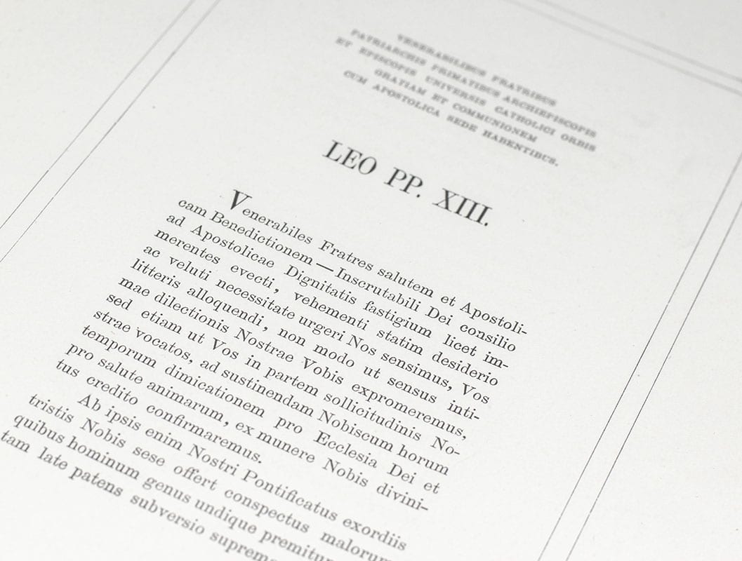 Sancttissimi Domini Nostri Leonis Divina Providentia Papae XIII. Epostola Encyclica