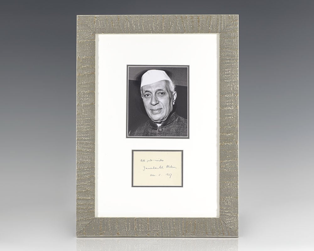 Jawaharlal Nehru Photograph Signed.