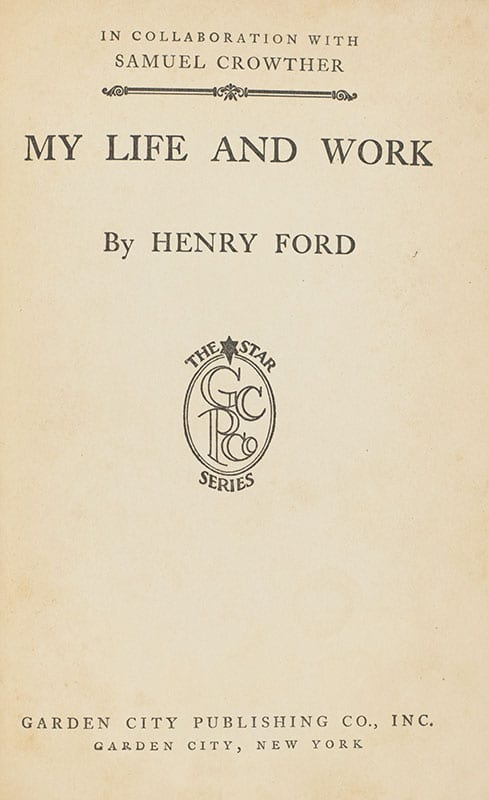 My Life and Work