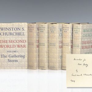 First editions of Churchill’s World War II masterpiece The Second World War; inscribed by Churchill