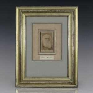 Charles Darwin Signature and Original Carte-de-Visite.