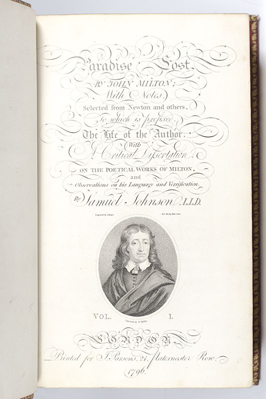 Paradise Lost: with The Life of the Author and A Critical Dissertation on the Poetical Works of Milton by Samuel Johnson