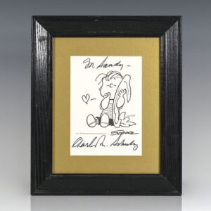Charles Schulz Original Linus Van Pelt Drawing Signed.