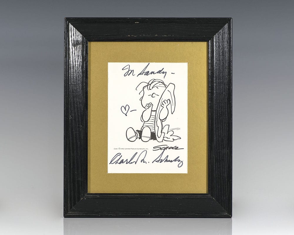 Charles Schulz Original Linus Van Pelt Drawing Signed.