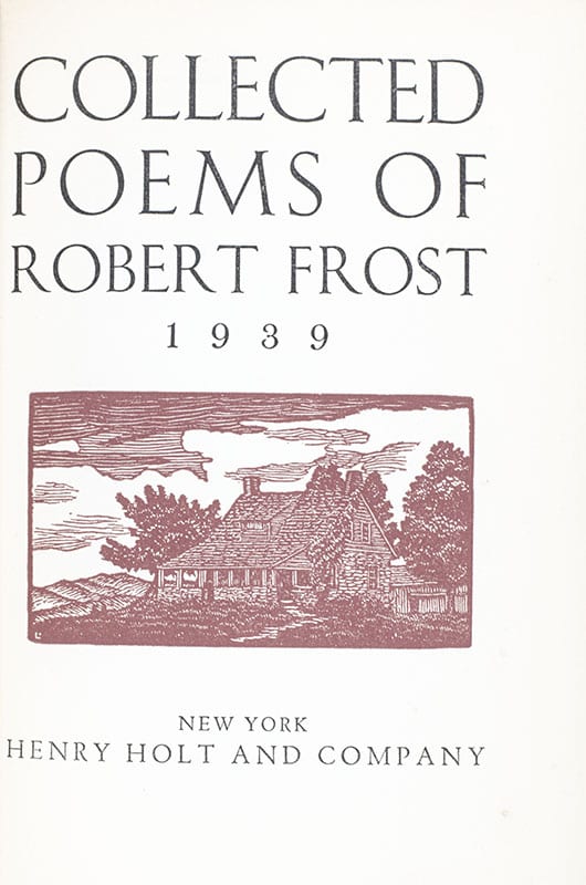 Collected Poems of Robert Frost 1939