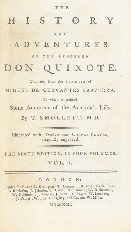 The History and Adventures of the Renowned Don Quixote