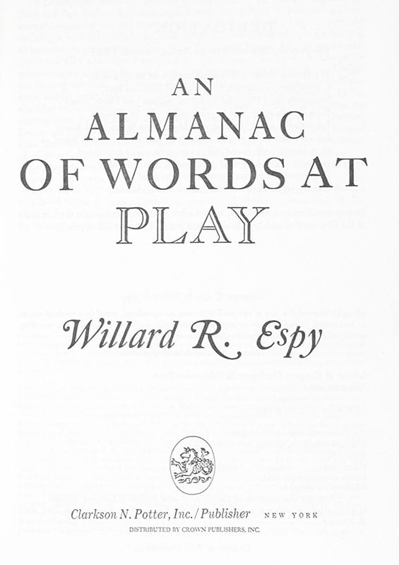An Almanac of Words at Play