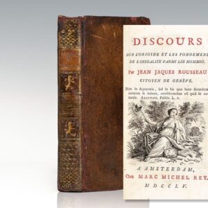 Discours sur l'Origine et les Fondemens de l'Inégalité Parmi Les Hommes. (Discourse on the Origin and Basis of Inequality Among Men)