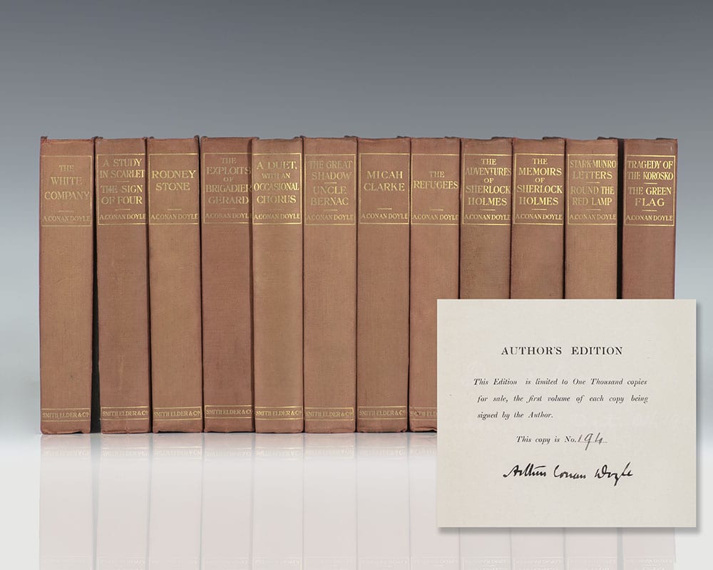 The Works of Arthur Conan Doyle Including: Adventures and Memoirs of Sherlock Holmes, A Study in Scarlet, The Sign of the Four, The Refugees, Round the Red Lamp, Tragedy of the Korosko, and The White Company