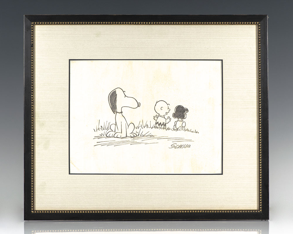 Original Charles M. Schulz Drawing Signed.