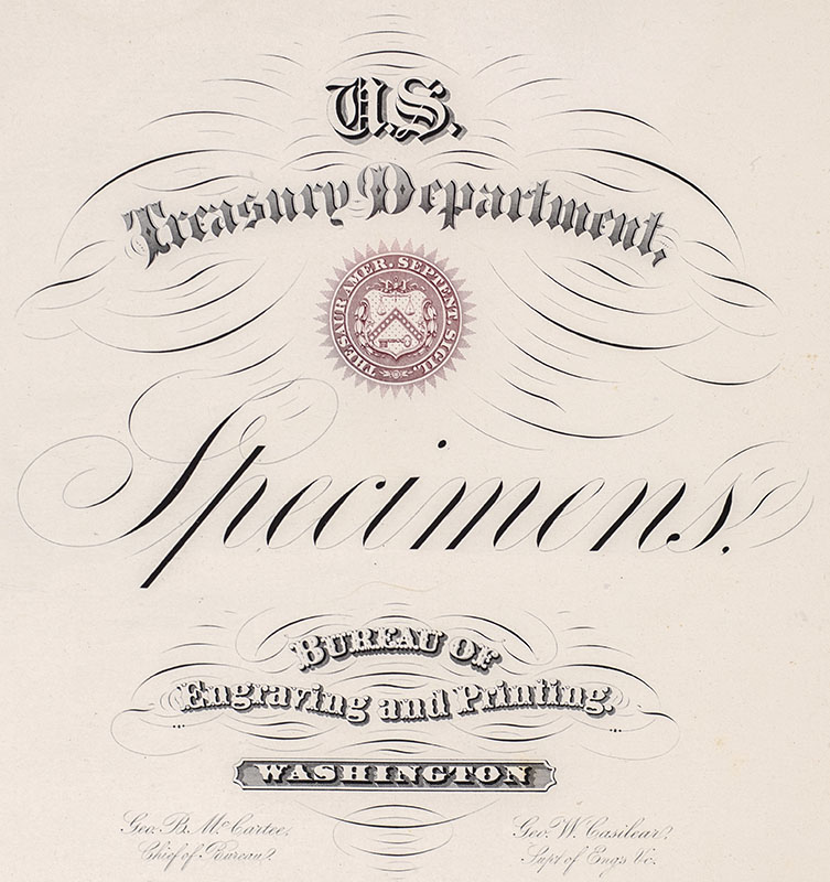 United States Treasury Department Vignette and Portrait Presentation Album
