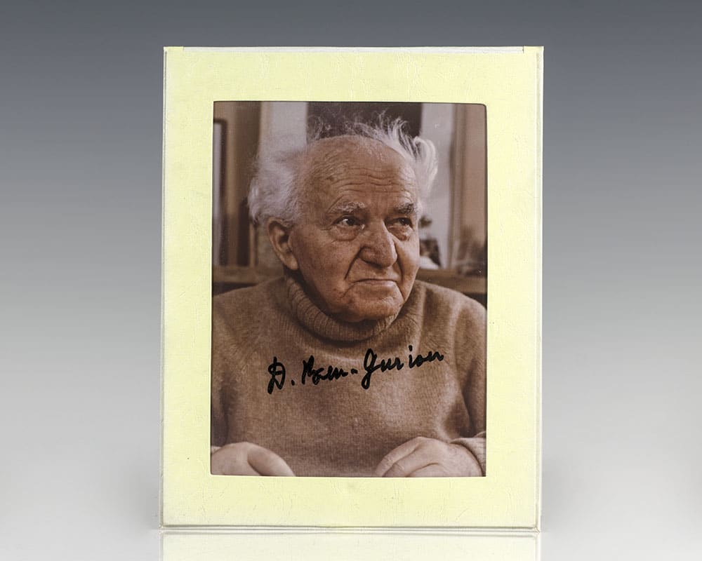 David Ben-Gurion Signed Photograph.