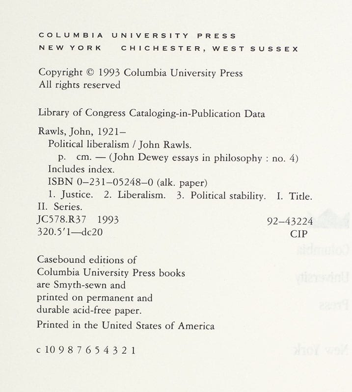 Political Liberalism