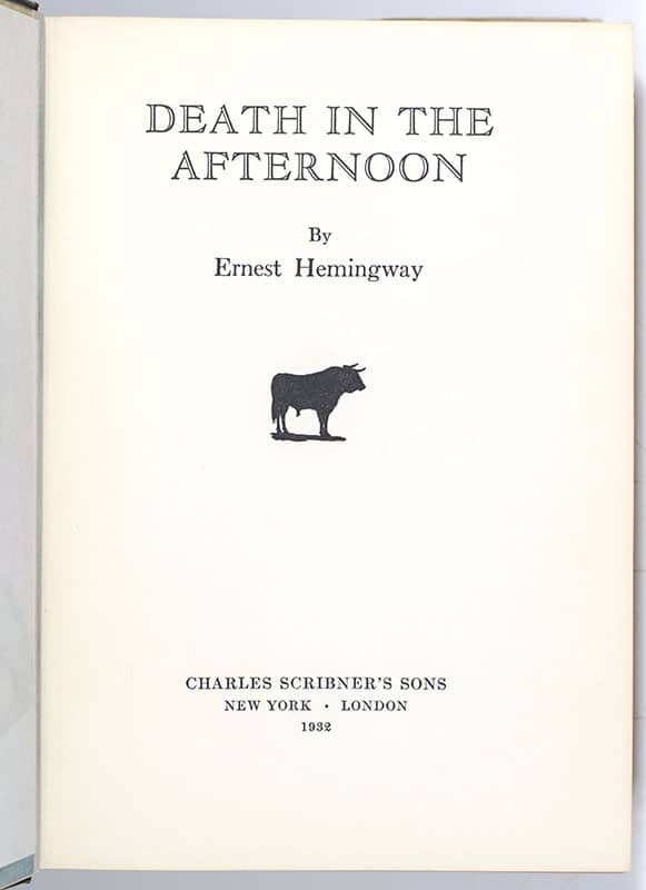 Death in the Afternoon
