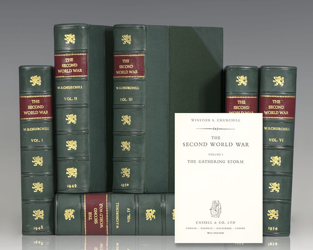 First editions of Winston Churchill’s masterpiece The Second World War