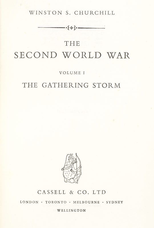 The Second World War: The Gathering Storm; Their Finest Hour; The Grand Alliance; The Hinge of Fate; Closing the Ring; Triumph and Tragedy
