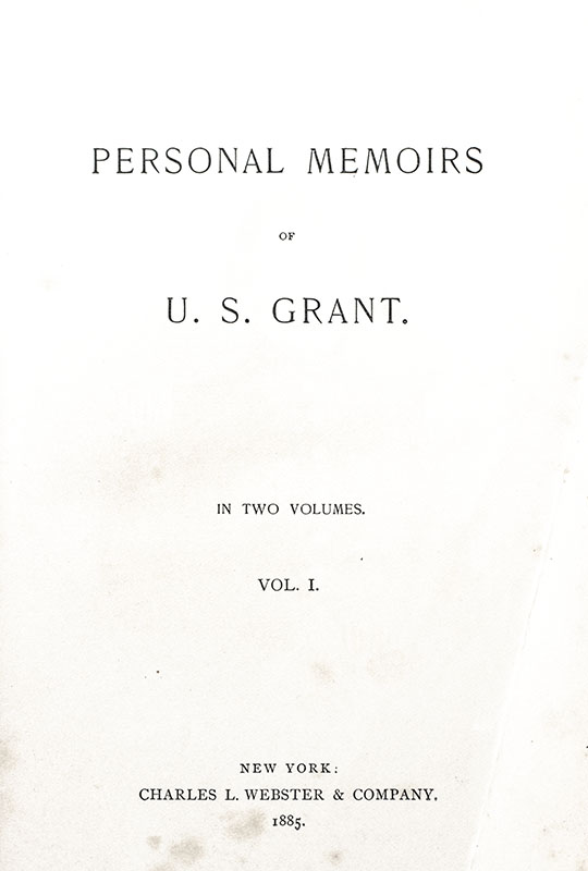 Personal Memoirs of U.S. Grant