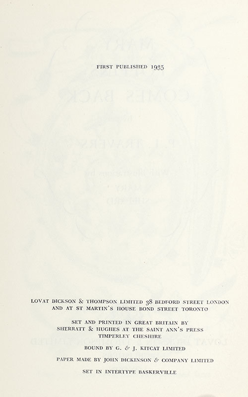 Mary Poppins Comes Back