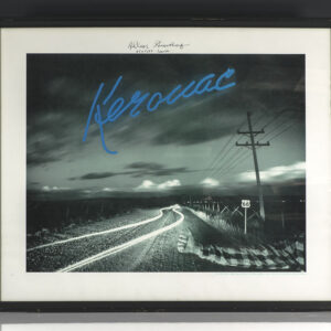 Allen Ginsberg Signed On the Road Poster.