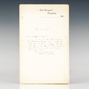 Rudyard Kipling Autograph Letter Signed to Sir Morgan Crofton.