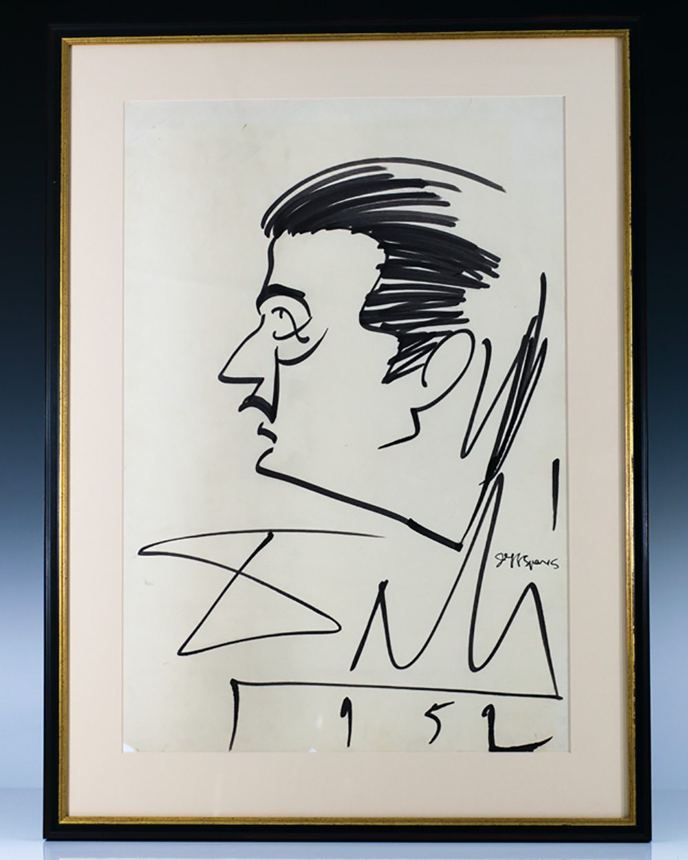 Salvador Dali Signed Drawing.