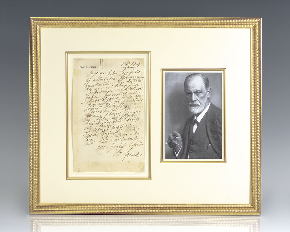 Sigmund Freud Autograph Letter Signed.