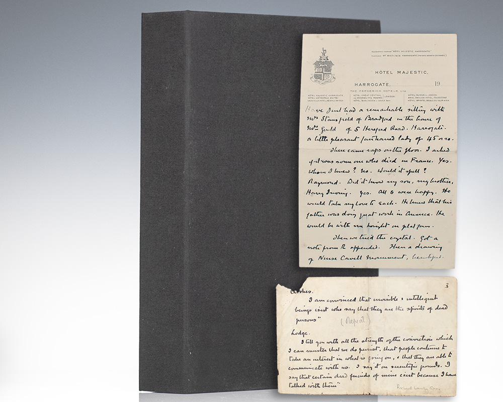 Sir Arthur Conan Doyle Handwritten Manuscript Collection on Seances and Spiritualism. - Image 11