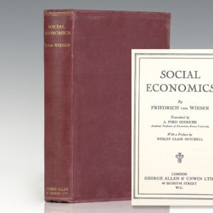 Social Economics. Translated by A. Ford Hinrichs. With a Preface by Wesley Clair Mitchell.