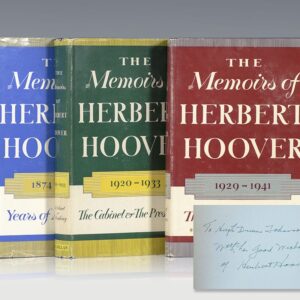 The Memoirs of Herbert Hoover: Years of Adventure 1874-1920; The Cabinet and the Presidency 1920-1933; The Great Depression 1929-1941: Three Volume Complete Set.