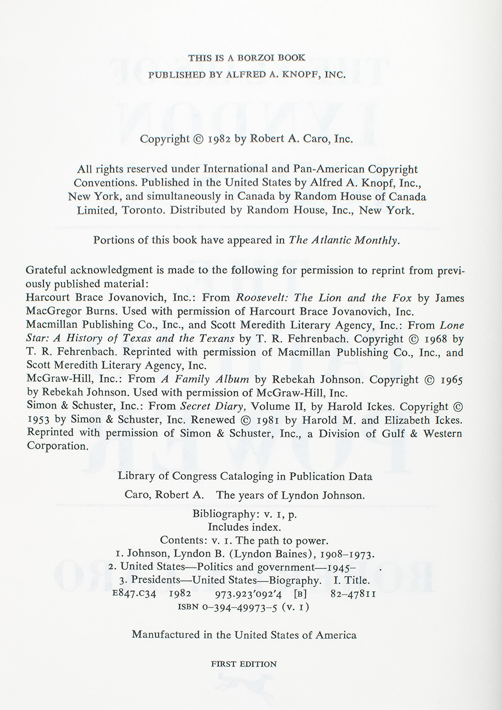 The Years of Lyndon Johnson: The Path To Power, Means of Ascent, Master of the Senate, The Passage of Power. - Image 4