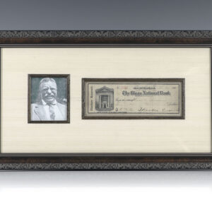 Theodore Roosevelt Signed Check.