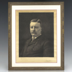 Theodore Roosevelt Signed Etching.