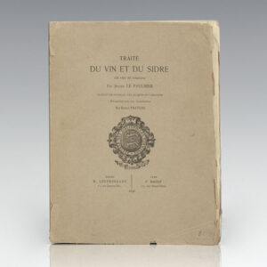 Traite Du Vin Et Du Sidre.