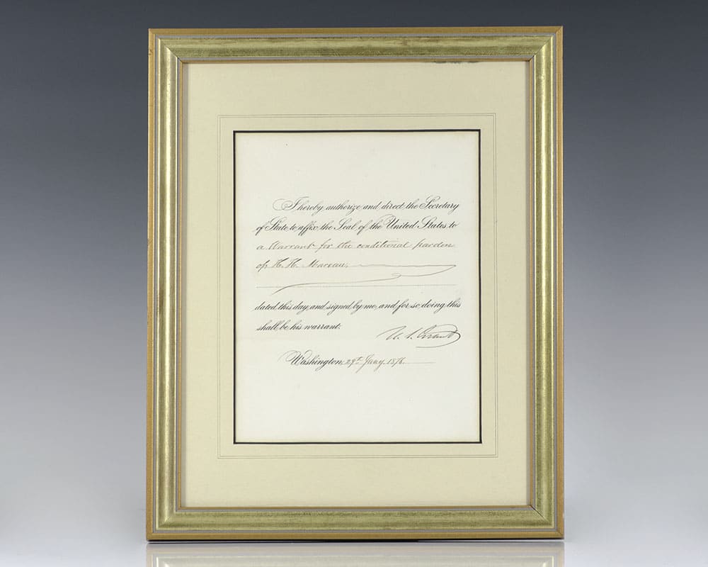 Ulysses S. Grant Autograph.
