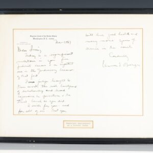 Warren Burger Signed Letter To Irving Kaufman.